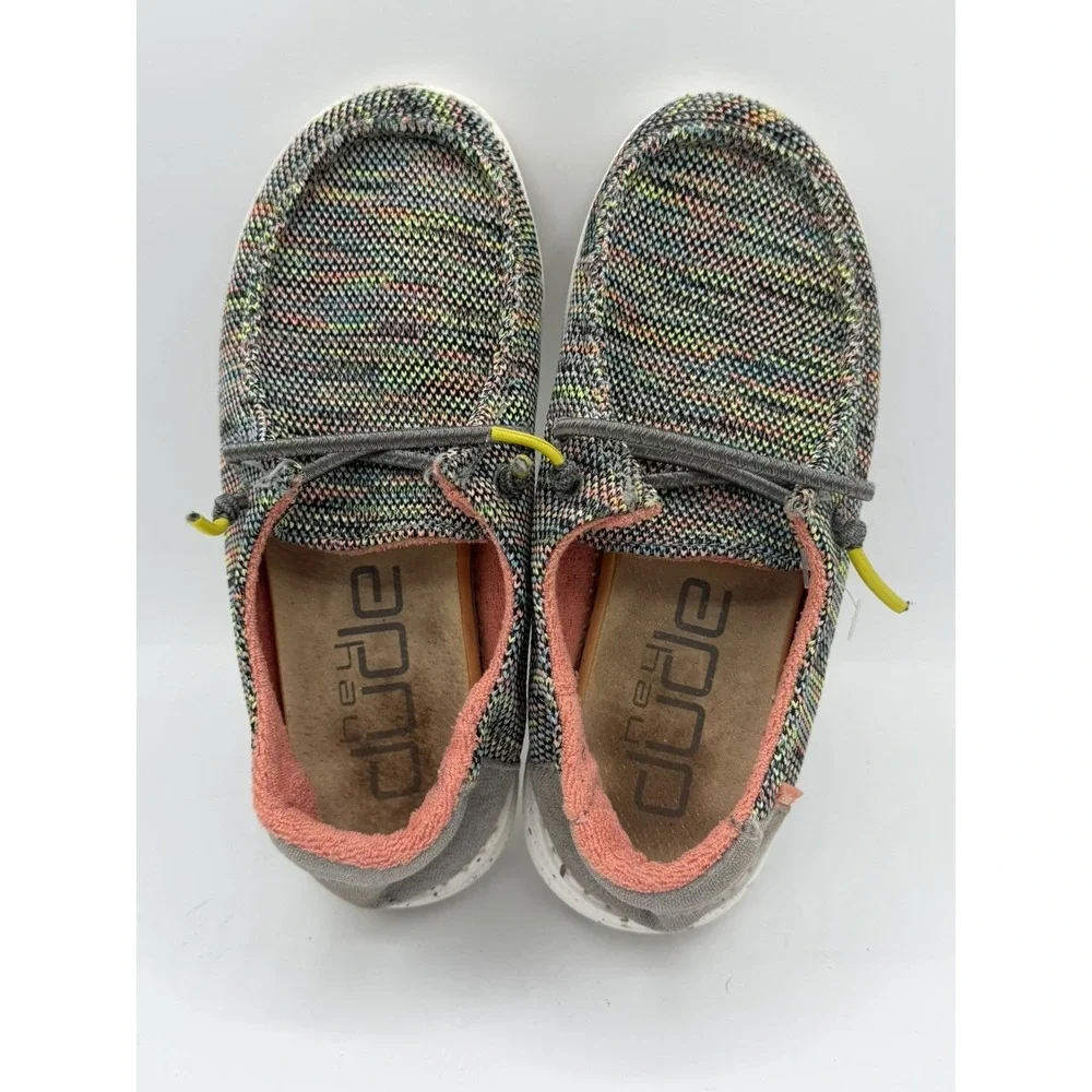 Hey Dude Youth/Kids Wendy  Peacock Pink Loafers Size 12